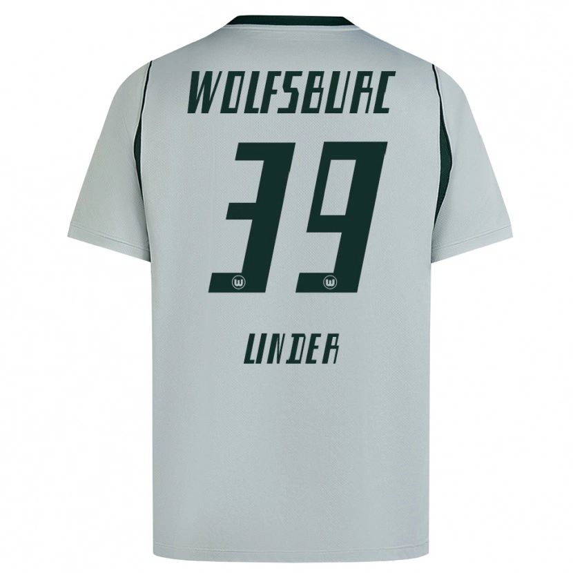 Danxen Homme Maillot Sarai Linder #39 Gris Vert Tenues Extérieur 2026/27 T-Shirt