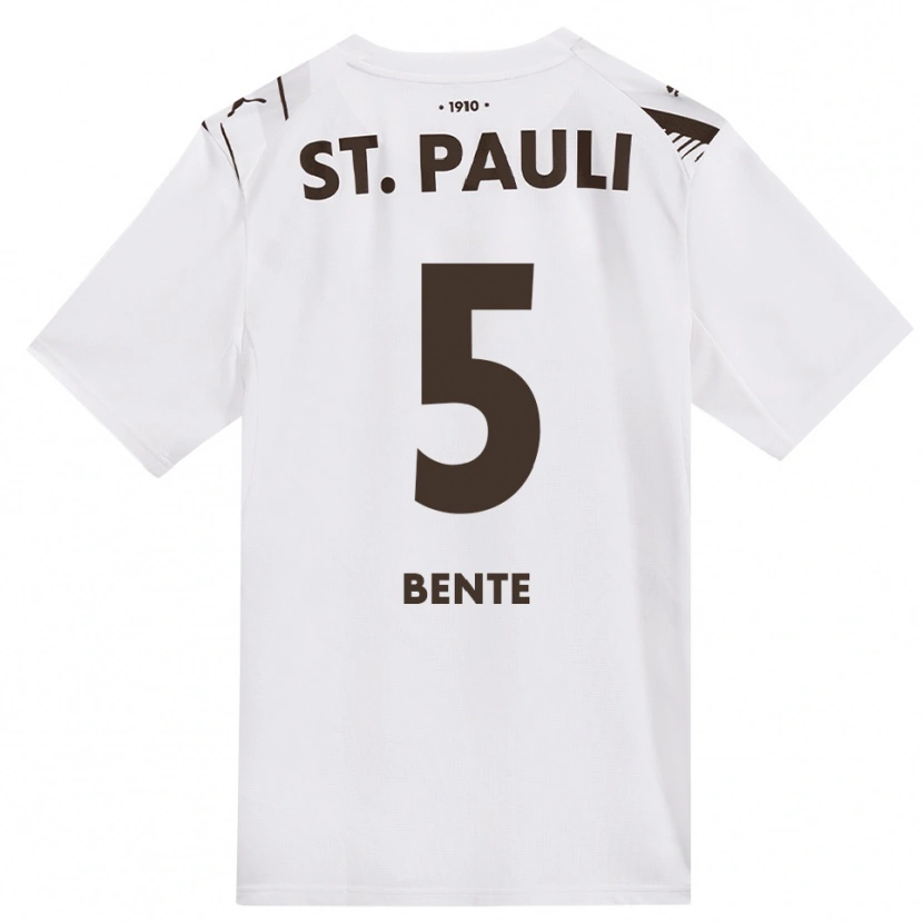 Danxen Homme Maillot Joris Bente #5 Café Blanc Rouge Tenues Extérieur 2026/27 T-Shirt