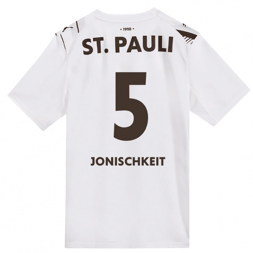 Danxen Homme Maillot Jamal Jonischkeit #5 Café Blanc Rouge Tenues Extérieur 2026/27 T-Shirt
