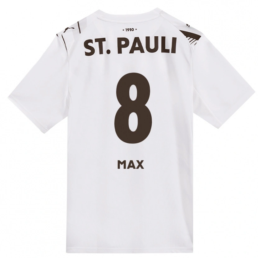 Danxen Homme Maillot Max Herrmann #8 Café Blanc Rouge Tenues Extérieur 2026/27 T-Shirt