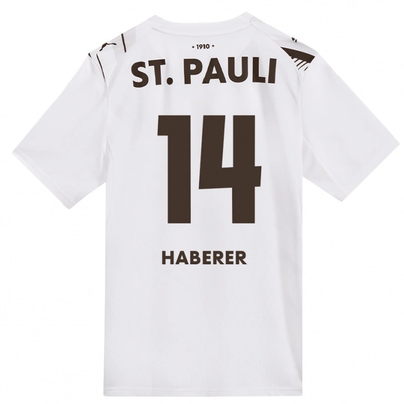 Danxen Homme Maillot Moritz Haberer #14 Café Blanc Rouge Tenues Extérieur 2026/27 T-Shirt
