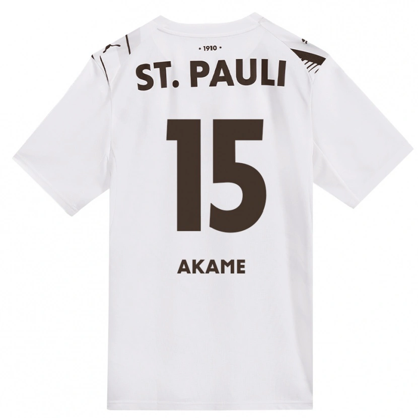 Danxen Homme Maillot Kenzy-Baudry Akame #15 Café Blanc Rouge Tenues Extérieur 2026/27 T-Shirt