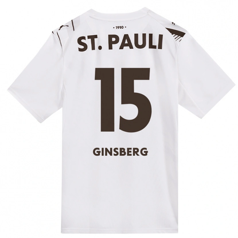 Danxen Homme Maillot Pauline Ginsberg #15 Café Blanc Rouge Tenues Extérieur 2026/27 T-Shirt