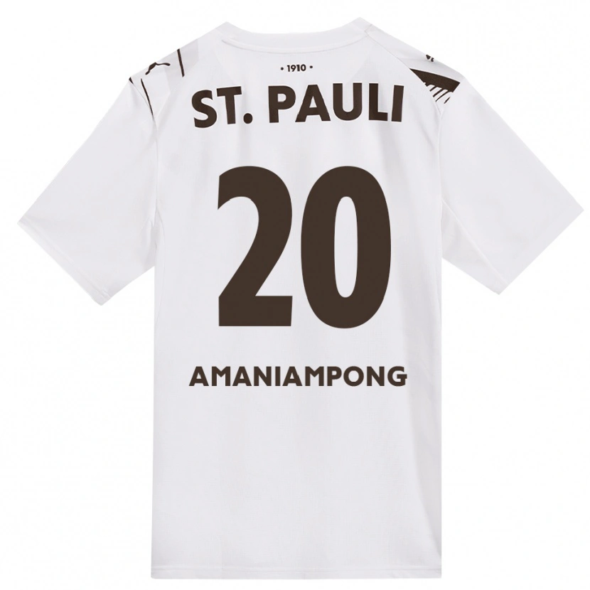 Danxen Homme Maillot Marces Amaniampong #20 Café Blanc Rouge Tenues Extérieur 2026/27 T-Shirt