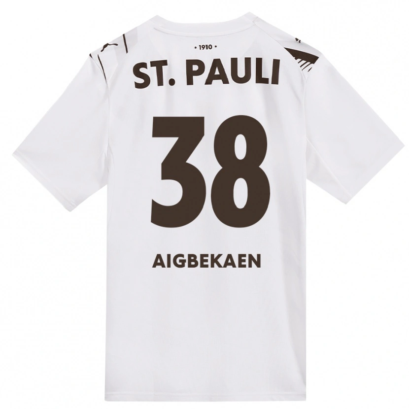 Danxen Homme Maillot Romeo Aigbekaen #38 Café Blanc Rouge Tenues Extérieur 2026/27 T-Shirt