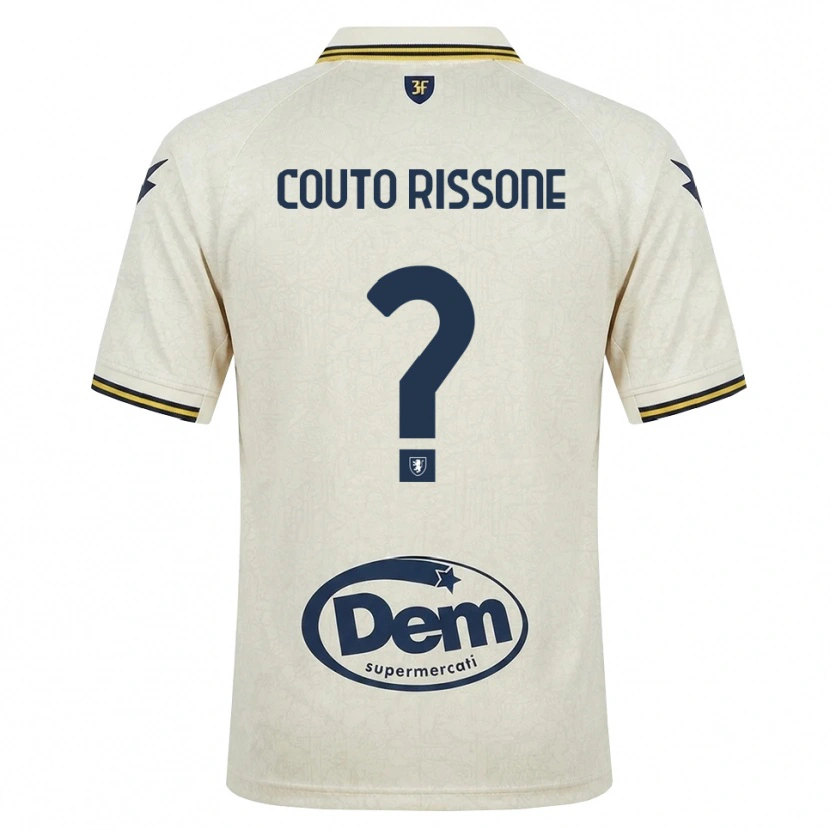 Danxen Homme Maillot Jacopo Couto Rissone #0 Vieux Dentelle Jaune Noir Tenues Extérieur 2026/27 T-Shirt