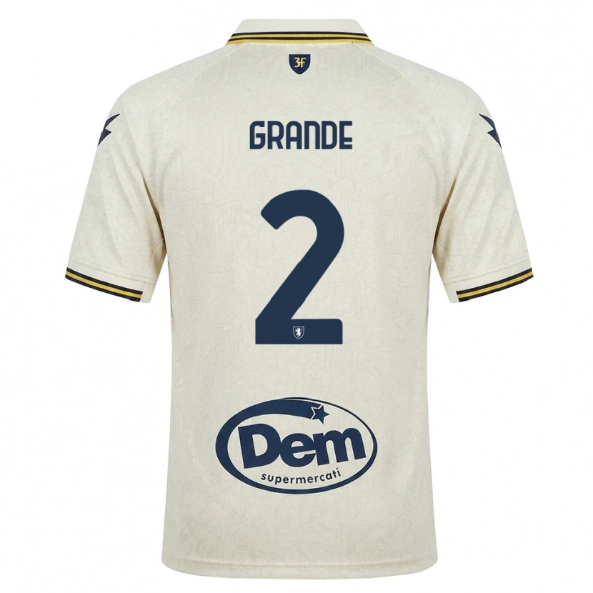 Danxen Homme Maillot Alessandro Grande #2 Vieux Dentelle Jaune Noir Tenues Extérieur 2026/27 T-Shirt