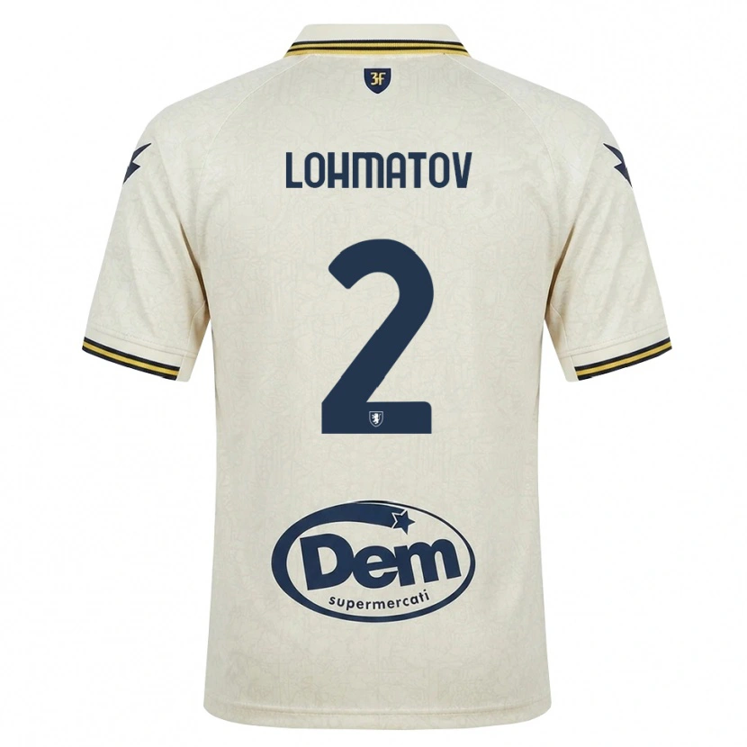 Danxen Homme Maillot Aleksandr Lohmatov #2 Vieux Dentelle Jaune Noir Tenues Extérieur 2026/27 T-Shirt