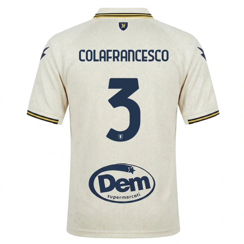 Danxen Homme Maillot Filippo Colafrancesco #3 Vieux Dentelle Jaune Noir Tenues Extérieur 2026/27 T-Shirt