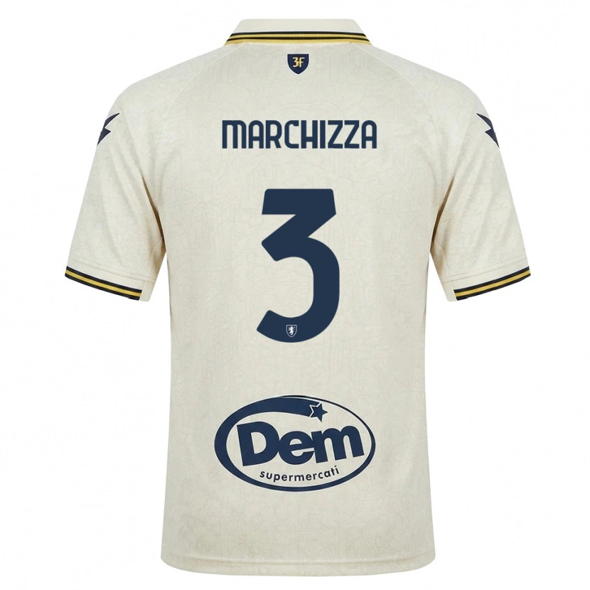Danxen Homme Maillot Riccardo Marchizza #3 Vieux Dentelle Jaune Noir Tenues Extérieur 2026/27 T-Shirt