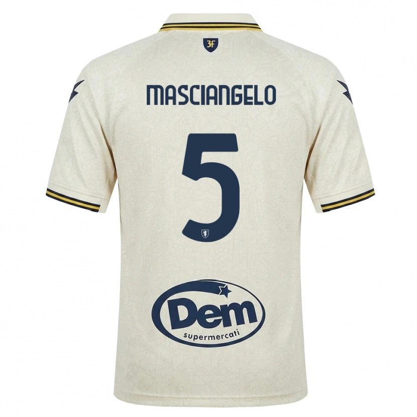 Danxen Homme Maillot Edoardo Masciangelo #5 Vieux Dentelle Jaune Noir Tenues Extérieur 2026/27 T-Shirt