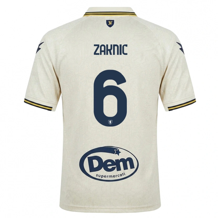 Danxen Homme Maillot Lazar Zaknic #6 Vieux Dentelle Jaune Noir Tenues Extérieur 2026/27 T-Shirt