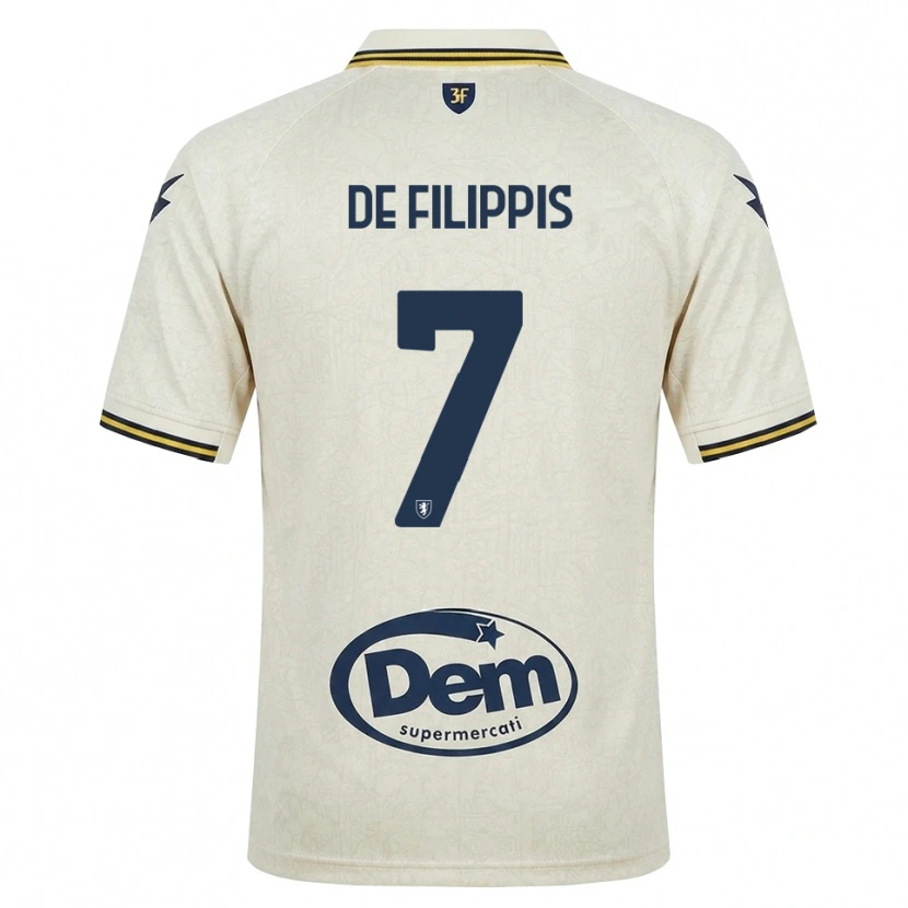 Danxen Homme Maillot Walter De Filippis #7 Vieux Dentelle Jaune Noir Tenues Extérieur 2026/27 T-Shirt