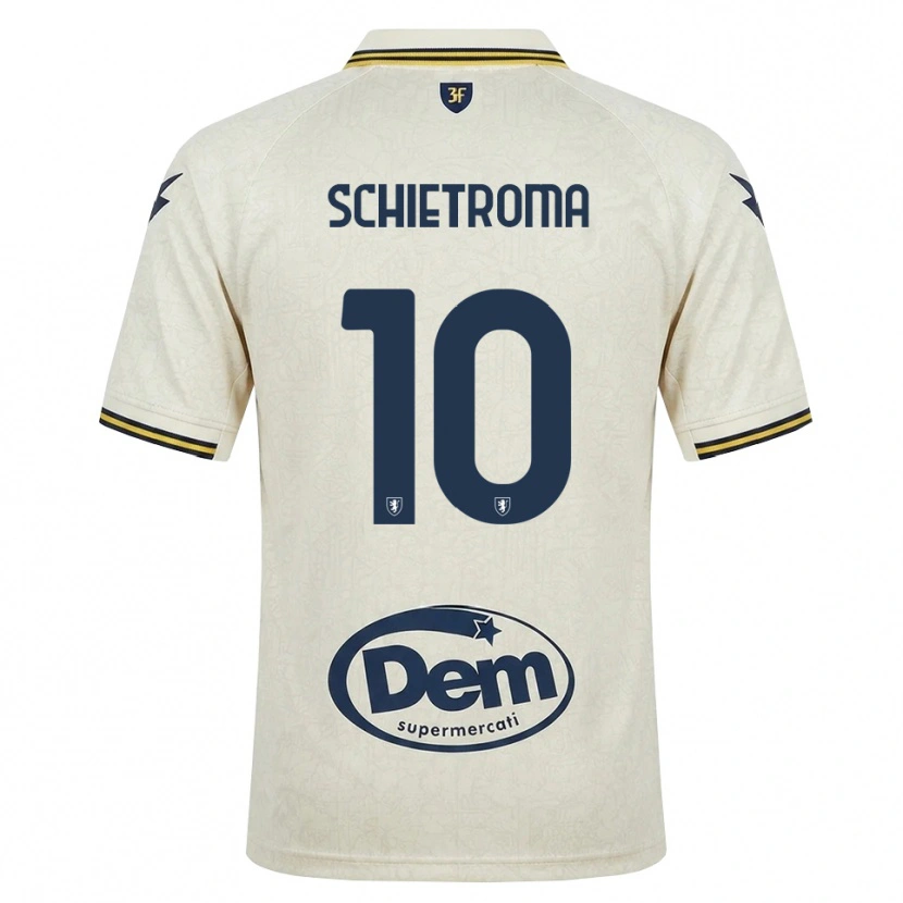 Danxen Homme Maillot Lorenzo Schietroma #10 Vieux Dentelle Jaune Noir Tenues Extérieur 2026/27 T-Shirt