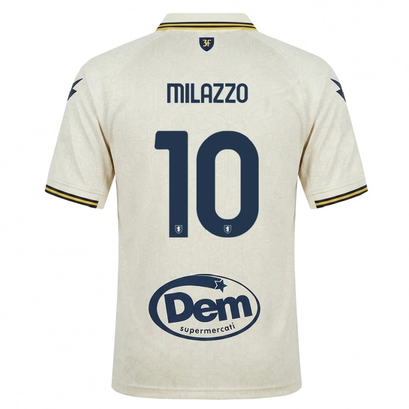Danxen Homme Maillot Simone Milazzo #10 Vieux Dentelle Jaune Noir Tenues Extérieur 2026/27 T-Shirt
