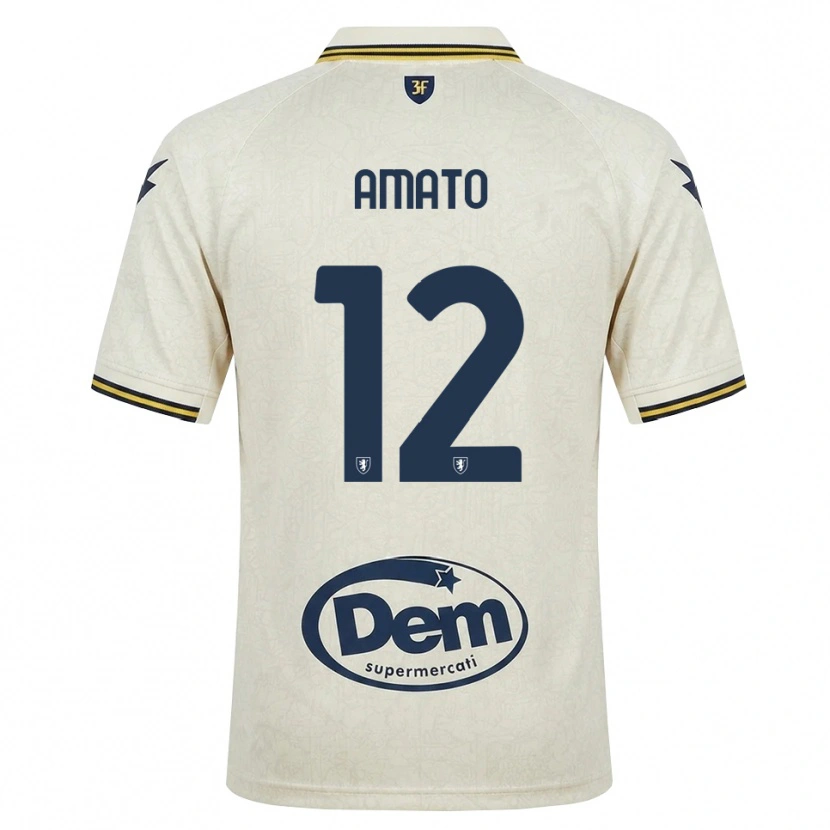 Danxen Homme Maillot Luca Amato #12 Vieux Dentelle Jaune Noir Tenues Extérieur 2026/27 T-Shirt
