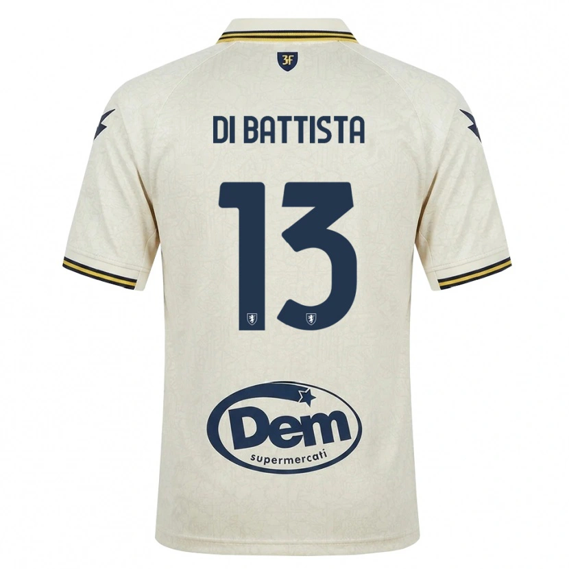 Danxen Homme Maillot Cristiano Di Battista #13 Vieux Dentelle Jaune Noir Tenues Extérieur 2026/27 T-Shirt