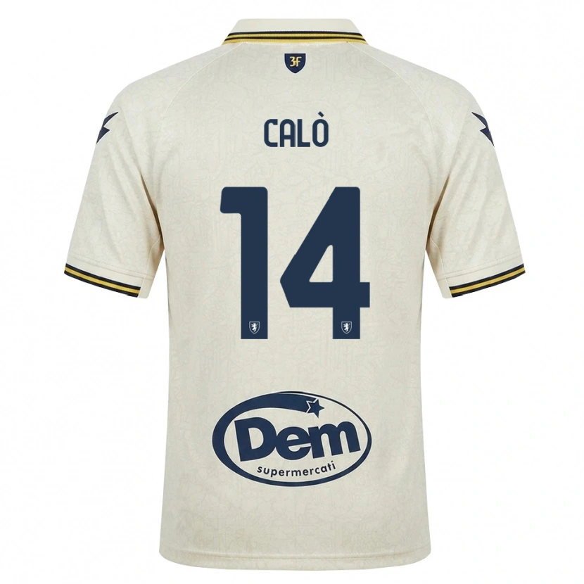Danxen Homme Maillot Giacomo Calò #14 Vieux Dentelle Jaune Noir Tenues Extérieur 2026/27 T-Shirt
