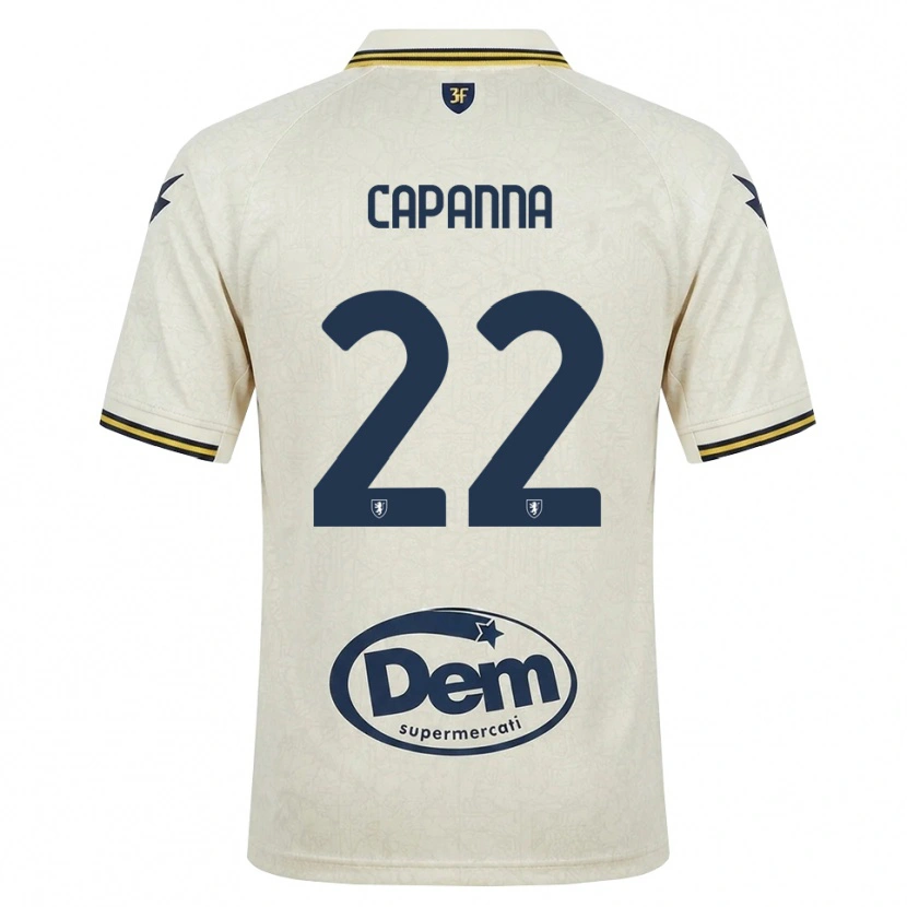 Danxen Homme Maillot Tommaso Capanna #22 Vieux Dentelle Jaune Noir Tenues Extérieur 2026/27 T-Shirt