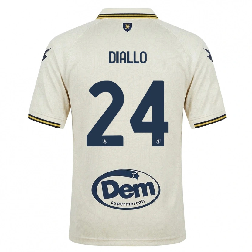 Danxen Homme Maillot Abdoul Diallo #24 Vieux Dentelle Jaune Noir Tenues Extérieur 2026/27 T-Shirt