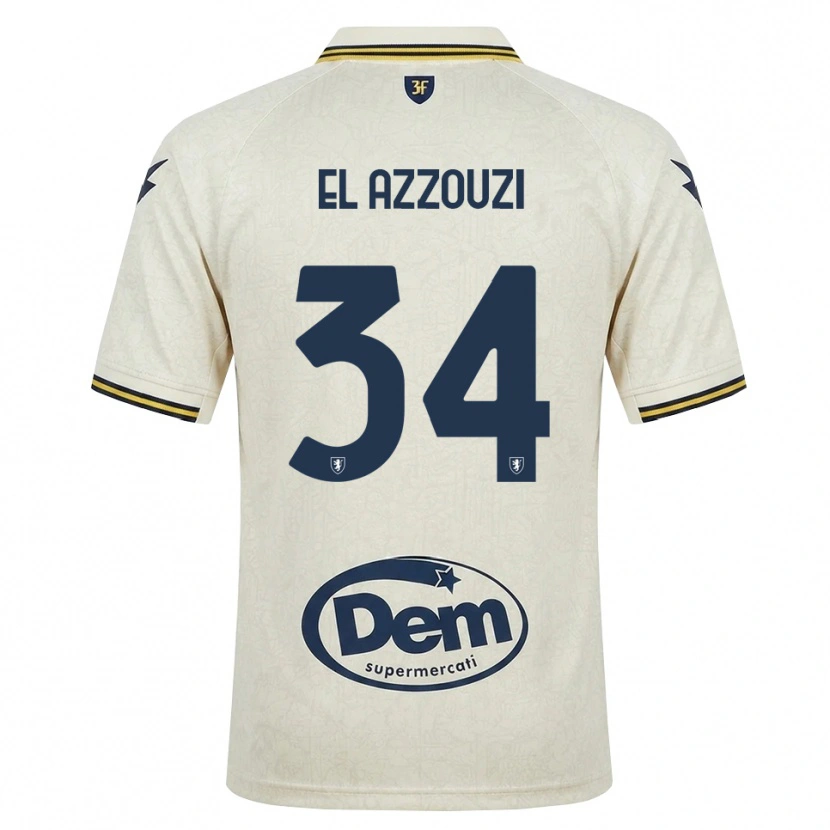 Danxen Homme Maillot Anouar El Azzouzi #34 Vieux Dentelle Jaune Noir Tenues Extérieur 2026/27 T-Shirt