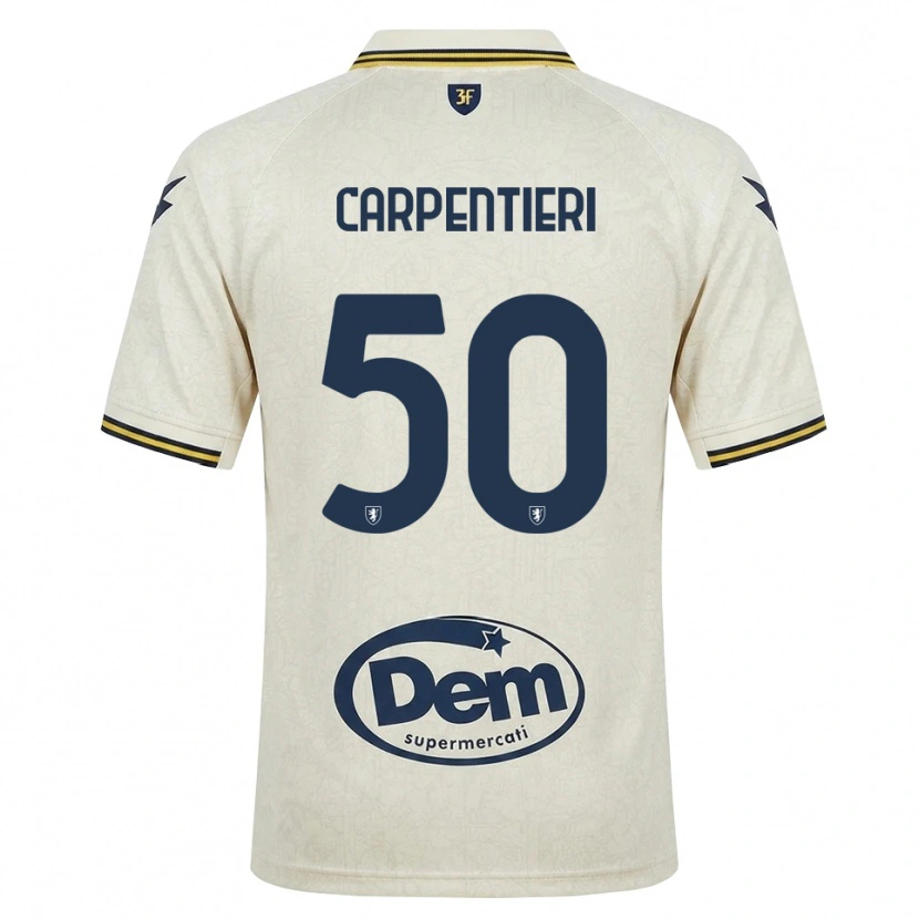 Danxen Homme Maillot Christian Carpentieri #50 Vieux Dentelle Jaune Noir Tenues Extérieur 2026/27 T-Shirt