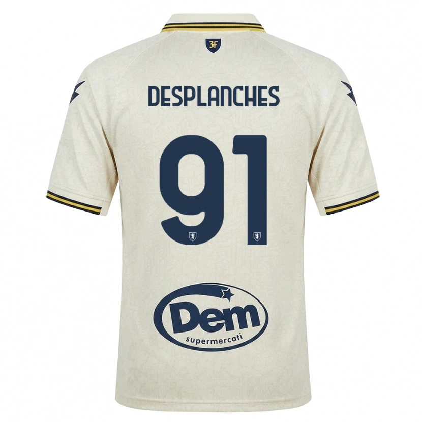 Danxen Homme Maillot Sebastiano Desplanches #91 Vieux Dentelle Jaune Noir Tenues Extérieur 2026/27 T-Shirt