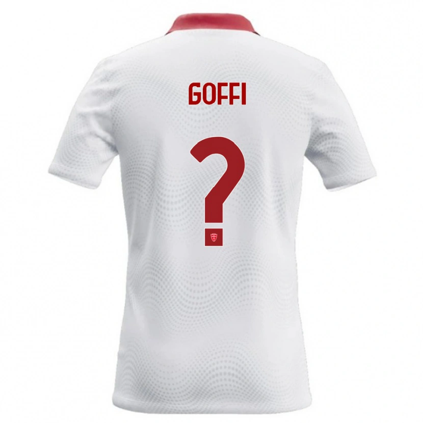 Danxen Homme Maillot Tommaso Goffi #0 Blanc Rouge Tenues Extérieur 2026/27 T-Shirt