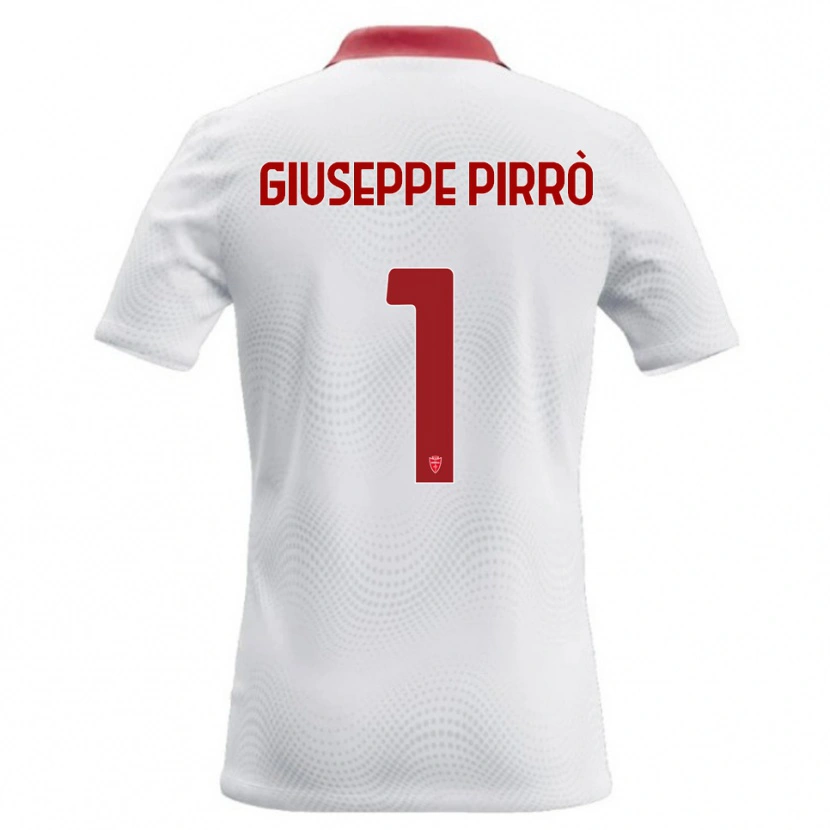 Danxen Homme Maillot Marco Giuseppe Pirrò #1 Blanc Rouge Tenues Extérieur 2026/27 T-Shirt