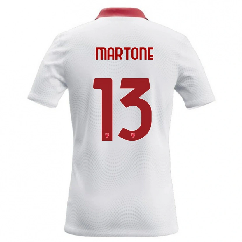 Danxen Homme Maillot Giuseppe Martone #13 Blanc Rouge Tenues Extérieur 2026/27 T-Shirt