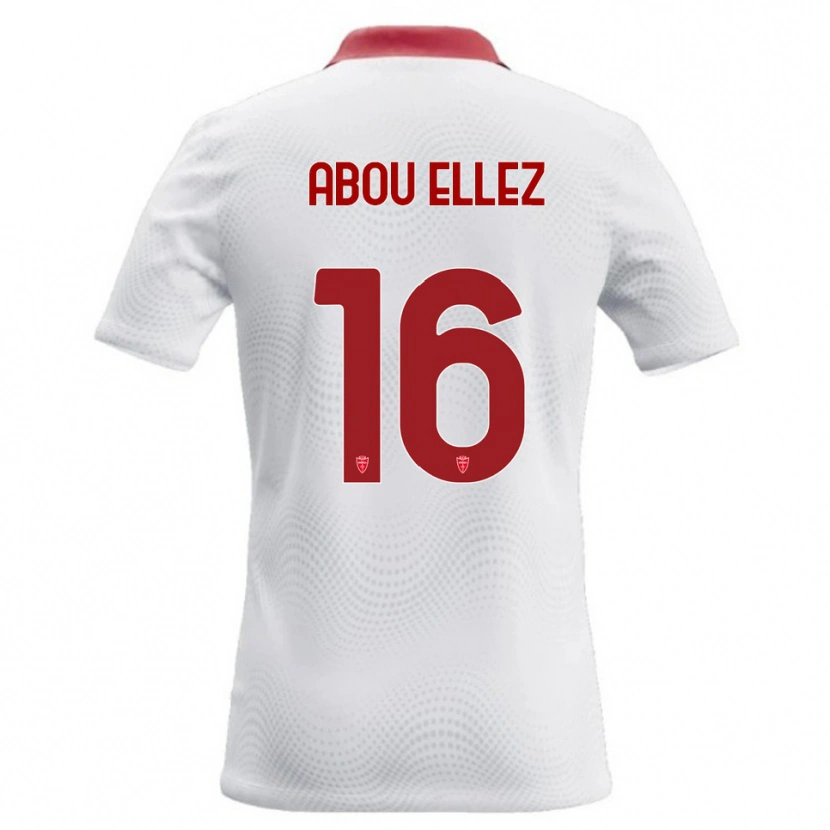 Danxen Homme Maillot Amir Abou Elezz #16 Blanc Rouge Tenues Extérieur 2026/27 T-Shirt