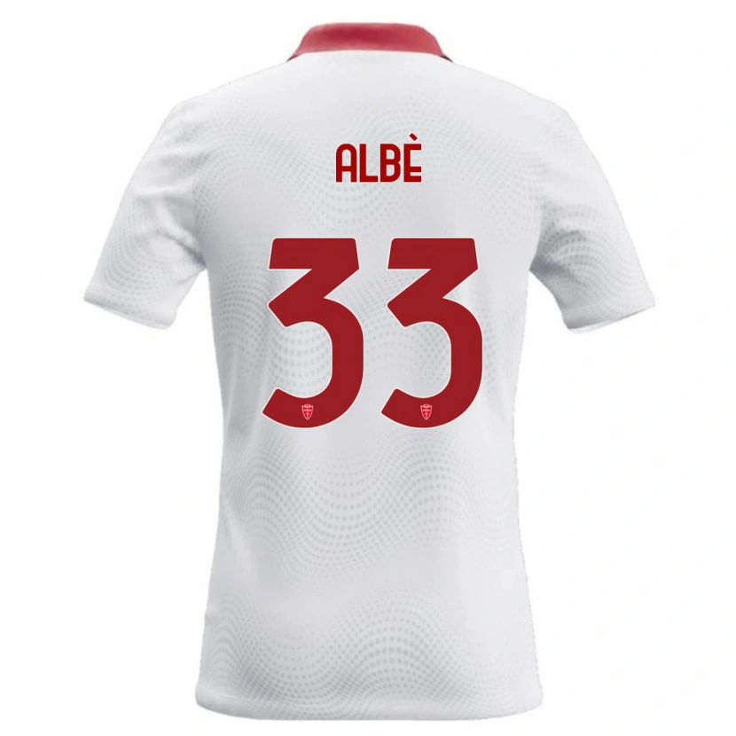 Danxen Homme Maillot Simone Albè #33 Blanc Rouge Tenues Extérieur 2026/27 T-Shirt