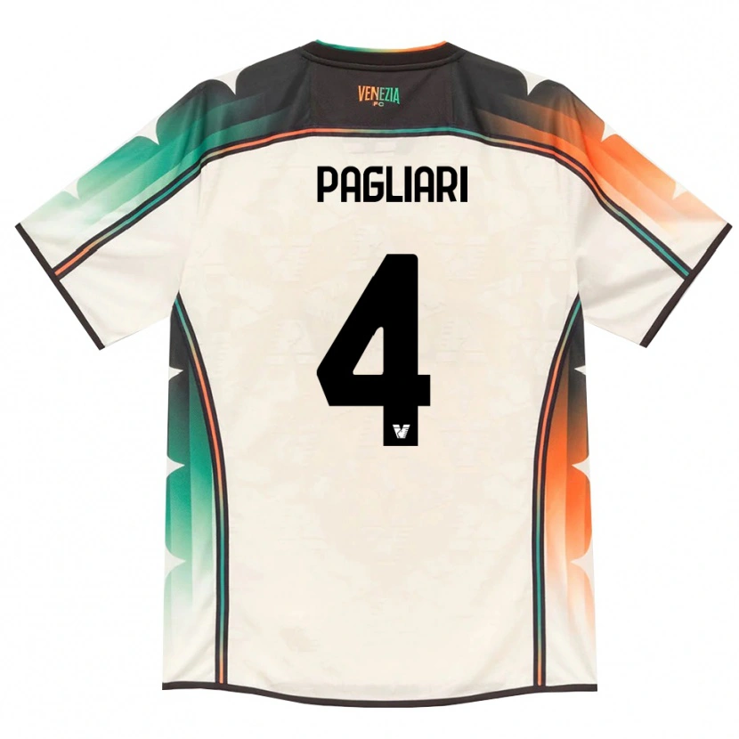 Danxen Homme Maillot Alessandro Pagliari #4 Vieux Dentelle Orange Vert Tenues Extérieur 2026/27 T-Shirt