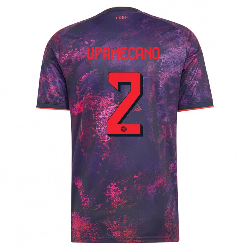 Danxen Homme Maillot Dayot Upamecano #2 Rouge Violet Troisieme 2026/27 T-Shirt