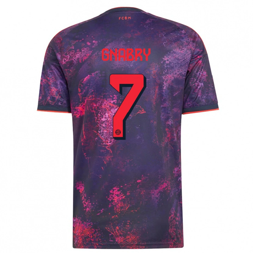 Danxen Homme Maillot Serge Gnabry #7 Rouge Violet Troisieme 2026/27 T-Shirt