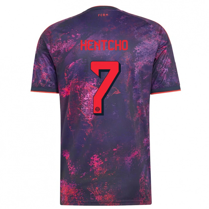 Danxen Homme Maillot Aviel Hentcho #7 Rouge Violet Troisieme 2026/27 T-Shirt