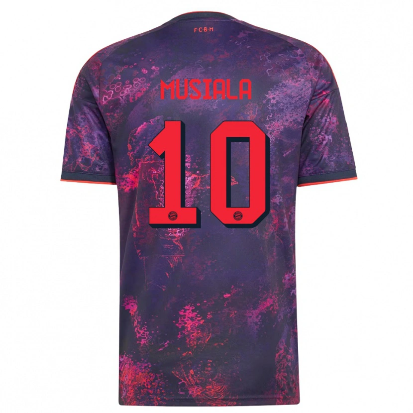 Danxen Homme Maillot Jamal Musiala #10 Rouge Violet Troisieme 2026/27 T-Shirt