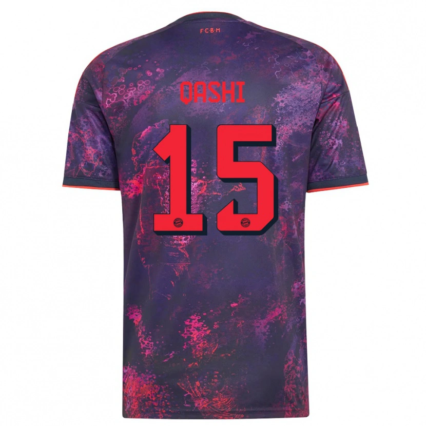 Danxen Homme Maillot Yousef Qashi #15 Rouge Violet Troisieme 2026/27 T-Shirt