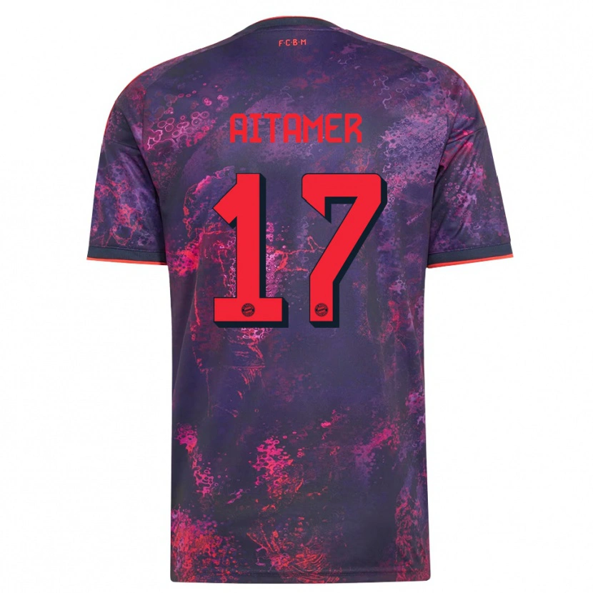 Danxen Homme Maillot Younes Aitamer #17 Rouge Violet Troisieme 2026/27 T-Shirt