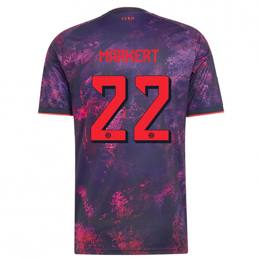 Danxen Homme Maillot Leon Markert #22 Rouge Violet Troisieme 2026/27 T-Shirt