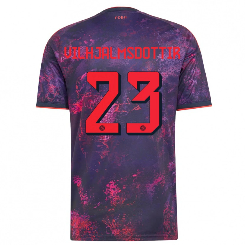 Danxen Homme Maillot Karolina Lea Vilhjalmsdottir #23 Rouge Violet Troisieme 2026/27 T-Shirt