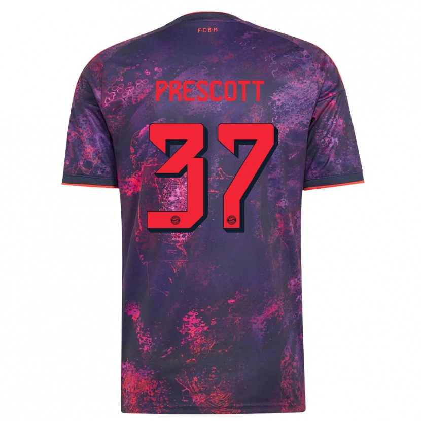 Danxen Homme Maillot Leonard Prescott #37 Rouge Violet Troisieme 2026/27 T-Shirt