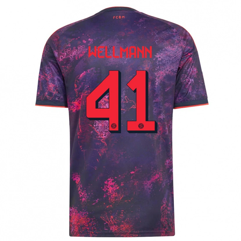 Danxen Homme Maillot Anna Wellmann #41 Rouge Violet Troisieme 2026/27 T-Shirt