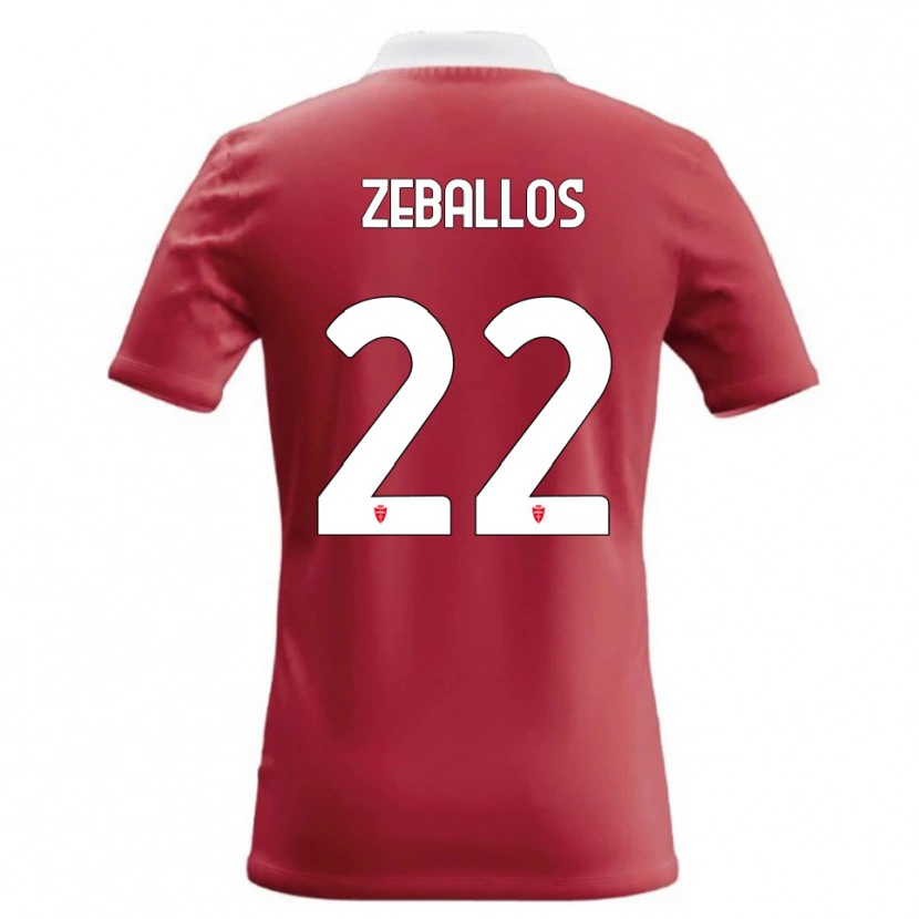 Danxen Femme Maillot Exequiel Zeballos #22 Rouge Blanc Tenues Domicile 2026/27 T-Shirt