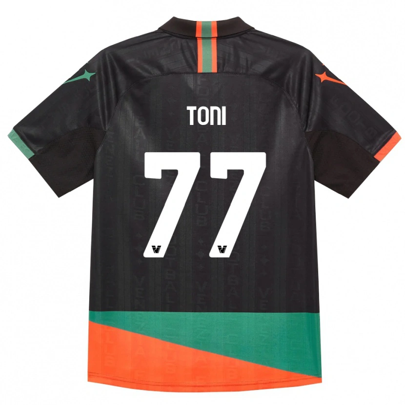 Danxen Femme Maillot Toni Fernández #77 Noir Orange Vert Tenues Domicile 2026/27 T-Shirt