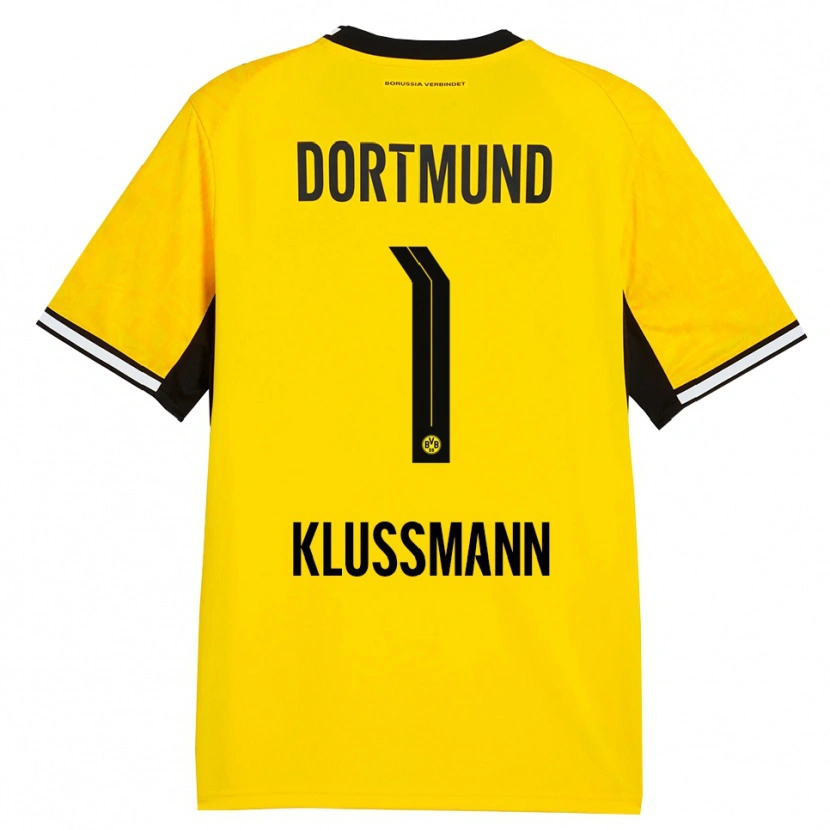 Danxen Femme Maillot Leon Klußmann #1 Jaune Noir Blanc Tenues Domicile 2026/27 T-Shirt