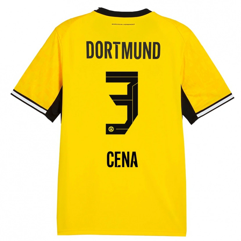 Danxen Femme Maillot Valon Cena #3 Jaune Noir Blanc Tenues Domicile 2026/27 T-Shirt