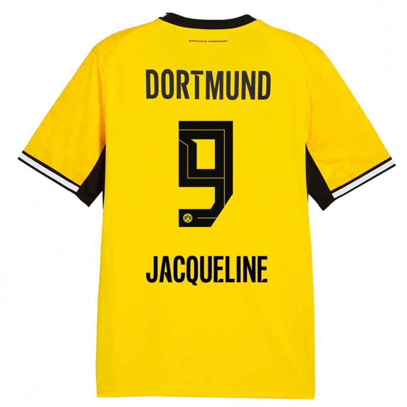 Danxen Femme Maillot Moreno Jacqueline #9 Jaune Noir Blanc Tenues Domicile 2026/27 T-Shirt