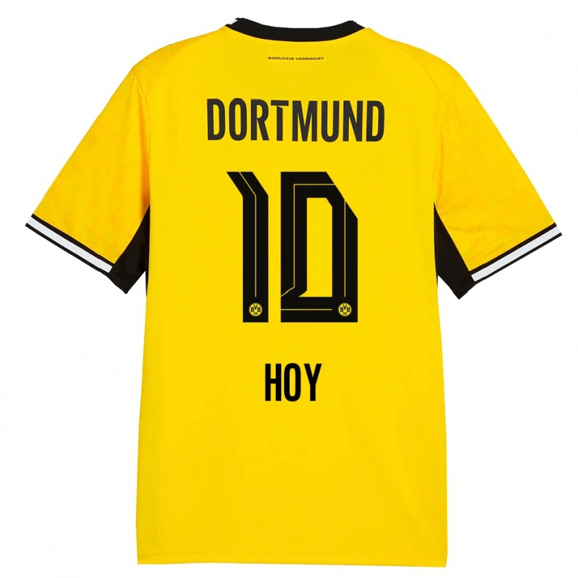 Danxen Femme Maillot Justin Hoy #10 Jaune Noir Blanc Tenues Domicile 2026/27 T-Shirt