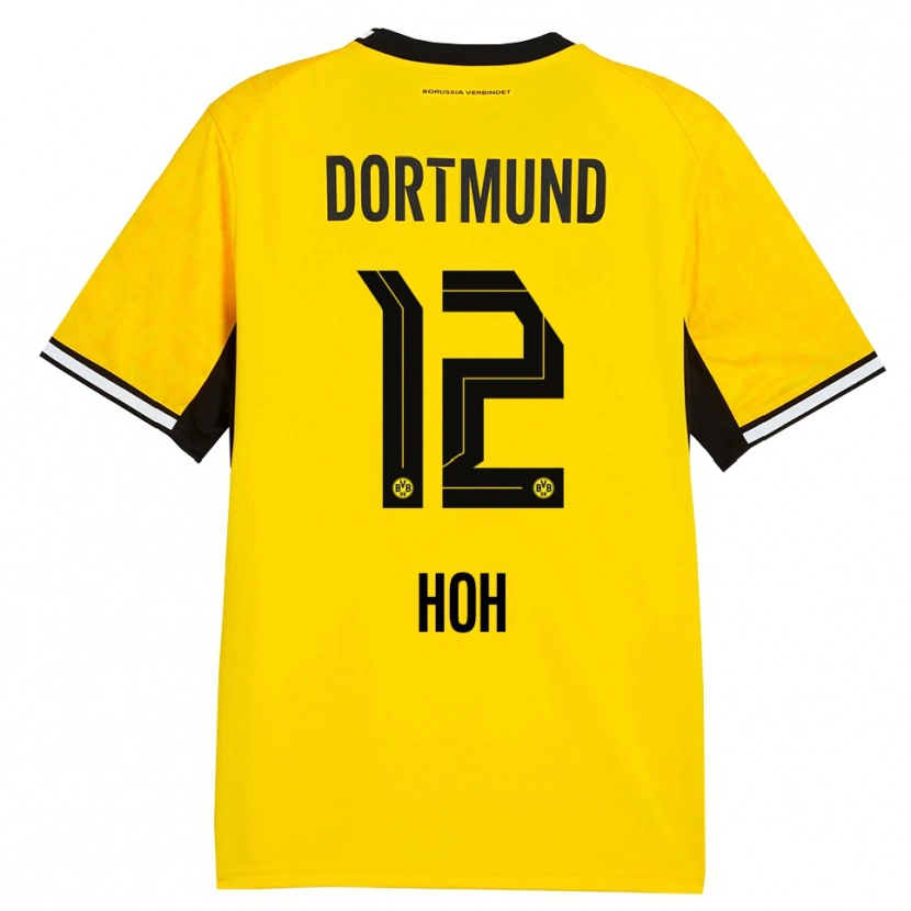 Danxen Femme Maillot Hendrik Hoh #12 Jaune Noir Blanc Tenues Domicile 2026/27 T-Shirt